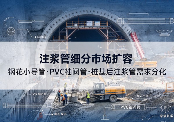 循化注浆管细分市场扩容，隧道钢花小导管、PVC 袖阀管、桩基后注浆管需求分化